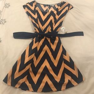 NWT orange and blue patterned Sundress